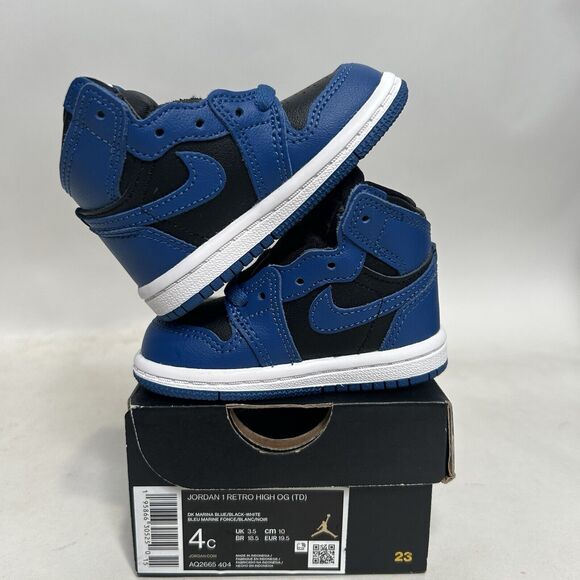 Nike Air Jordan 1 Retro High OG TD “Dark Marina Blue” 2024 - Picture 3 of 5
